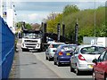 SP1585 : Car transporter, Mackadown Lane by Christine Johnstone