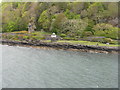 NM8531 : Navigational beacon at the exit from Oban Harbour by M J Richardson