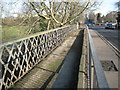 SP3065 : Closed footway extension, Portobello Bridge, Warwick by Robin Stott