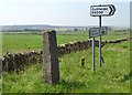 SK3072 : Old guide stoop and modern road sign at Bleak House by Neil Theasby