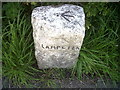 SN5648 : Lampeter, Milestone - Cardigan 28 by N Scott