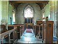 SU0268 : View west inside the Church of St Mary, Calstone Wellington by Brian Robert Marshall