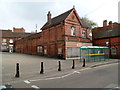 SO9490 : Bus shelter in a corner of Stone Street Square, Dudley by Jaggery