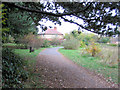 TL1706 : Along the path through the Hill End Hospital Cemetery, St Albans by Chris Reynolds