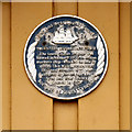 NZ3767 : Life Brigade Blue Plaque by David Dixon