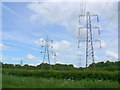 SP0200 : Power Lines near Upper Siddington by Nigel Mykura