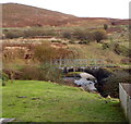 SS8592 : Former railway bridge over the River Llynfi,  Nantyffyllon  by Jaggery