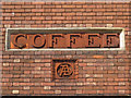 SP2864 : Terracotta lettering, Coffee Tavern, Old Square, Warwick by Robin Stott