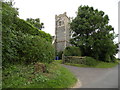 TL9780 : The tower of Knettishall church by Robert Edwards