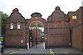 SP0786 : Entrance gateway to Birmingham Proof House by Roger Templeman