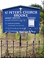 TM2999 : St.Peter's Church sign by Geographer