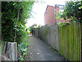 SJ7661 : Urban footpath through the Parkhouse estate by Stephen Craven