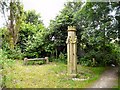 SJ9495 : Bench and Gatepost by Gerald England