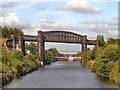 SJ6387 : Manchester Ship Canal, Latchford Viaduct and Locks by David Dixon