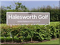 TM3975 : Halesworth Golf Sign by Geographer