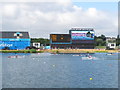 SU9377 : Eton Dorney Olympics sprint canoeing - men's single kayaks by David Hawgood