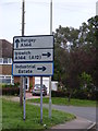 TM3876 : Roadsign on the B1117 Walpole Road by Geographer