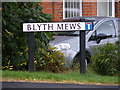 TM3877 : Blyth Mews sign by Geographer