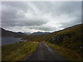 NH0502 : Single-track road on the north side of Loch Quoich by Alan O'Dowd