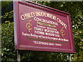 SK0581 : Nameboard, Chinley Independent Chapel by David Dixon