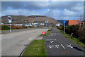 SS7689 : Divided pavement alongside the A4241, Port Talbot by Jaggery