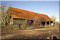 SP4609 : Barn beside track west of Northfield Cottages by Roger Templeman