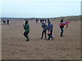 TF6742 : Boxing Day crowds on Old Hunstanton Beach by Richard Humphrey