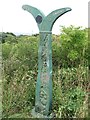 NJ4366 : Millennium milepost by Richard Webb