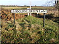 TL1015 : Kinsbourne Green Lane sign by Geographer