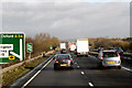 SU4796 : Northbound A34 approaching Marcham Interchange by David Dixon