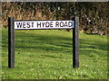 TL1016 : West Hyde Road sign by Geographer