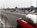 ST3090 : Deep snow on the roof of a passing car, Malpas, Newport by Jaggery