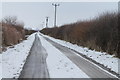 SK8349 : Ice on Broad Fen Lane  by J.Hannan-Briggs