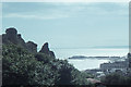 TQ8209 : Hastings Castle with the sea and Pier beyond by Christopher Hilton