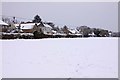 SP5610 : Snow covered sports field at Beckley by Steve Daniels