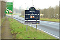 J2385 : "Welcome" sign, Templepatrick by Albert Bridge