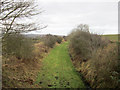 NT9450 : Looking east along line of former railway, near Loanend by Graham Robson