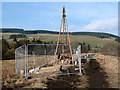 NT4541 : A drilling rig on the former Waverley Railway Line at Bow by Walter Baxter