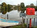 SO0328 : A River Usk landing stage, Brecon by Jaggery