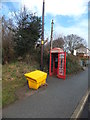 SH8075 : Telephone Box and Grit Bin by Richard Hoare