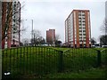 ST6073 : Flats off Barrow Road by Christine Johnstone