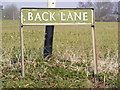 TG1107 : Back Lane sign by Geographer