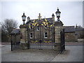 NZ0516 : Gilded wrought-iron entrance gates by Stanley Howe