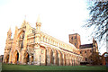 TL1407 : St Albans cathedral from the west by Christopher Hilton