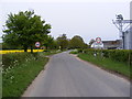 TM4087 : Entering Ringsfield on School Road by Geographer