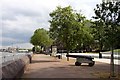 TQ3678 : Cannon on the Thames Path by Steve Daniels