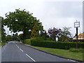 TM1136 : Capel Road & Bentley Village sign by Geographer