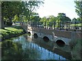 TA3107 : Narrow gauge rail bridge over fishing pond, Cleethorpes by Steve  Fareham