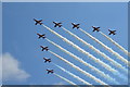 TR2235 : Red Arrows over Folkestone  by Julian P Guffogg