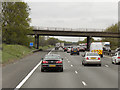 SJ7373 : Hulme Lane Bridge, Northbound M6 by David Dixon